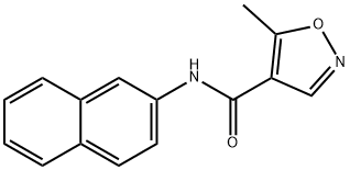4-Isoxazolecarboxamide,5-methyl-N-2-naphthalenyl-(9CI) 化学構造式
