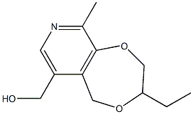 5H-1,4-Dioxepino[5,6-c]pyridine-6-methanol,3-ethyl-2,3-dihydro-9-methyl-(9CI) 结构式