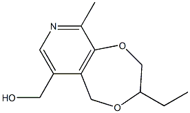 5H-1,4-Dioxepino[5,6-c]pyridine-6-methanol,3-ethyl-2,3-dihydro-9-methyl-(9CI) 化学構造式