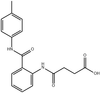 4-oxo-4-[2-(4-toluidinocarbonyl)anilino]butanoic acid Struktur