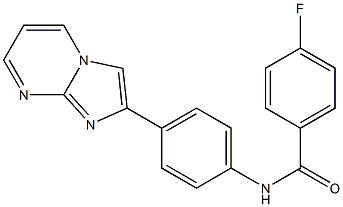 4-fluoro-N-(4-imidazo[1,2-a]pyrimidin-2-ylphenyl)benzamide Structure