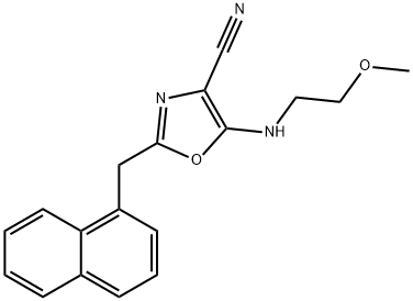 5-[(2-methoxyethyl)amino]-2-(1-naphthylmethyl)-1,3-oxazole-4-carbonitrile|
