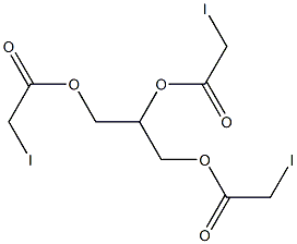 Tris(iodoacetic acid)propane-1,2,3-triyl ester,7250-46-6,结构式