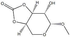 beta-D-Arabinopyranoside, methyl, cyclic 3,4-carbonate (9CI) Struktur