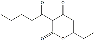 4-Heptenoicacid,5-hydroxy-3-oxo-2-valeryl-,delta-lactone(5CI) Structure