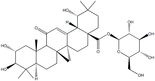 72547-74-1 2α,3β,19α-Trihydroxy-11-oxoolean-12-en-28-oic acid [β-D-glucopyranosyl] ester