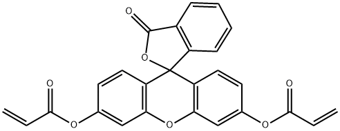 萤光素O,O`-二丙烯酸酯 结构式