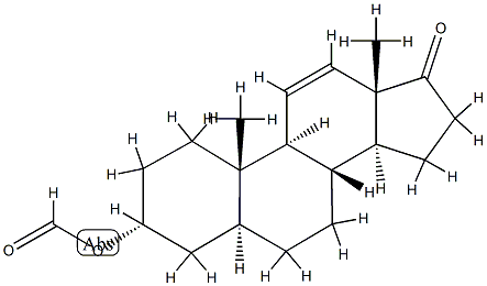 3α-ホルミルオキシ-5α-アンドロスタ-11-エン-17-オン 化学構造式