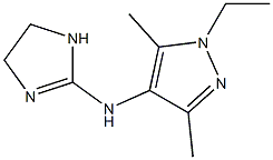 1H-Pyrazol-4-amine,N-(4,5-dihydro-1H-imidazol-2-yl)-1-ethyl-3,5-dimethyl-(9CI) Structure