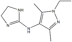 1H-Pyrazol-4-amine,N-(4,5-dihydro-1H-imidazol-2-yl)-1-ethyl-3,5-dimethyl-(9CI),727351-00-0,结构式