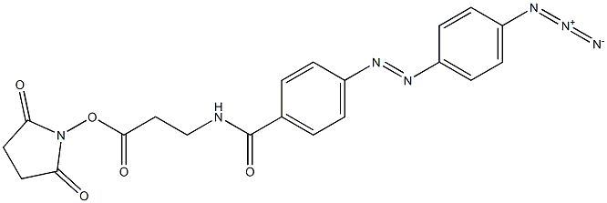 N-(4-(4-azidophenylazo)benzoyl)-3-aminopropyl-N'-oxysuccinimide ester Structure