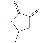 2-Pyrrolidinone,1,5-dimethyl-3-methylene-(9CI) 化学構造式