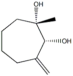 1,2-Cycloheptanediol, 1-methyl-3-methylene-, (1R,2S)-rel- (9CI) 结构式