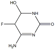 2(1H)-Pyrimidinone,4-amino-5-fluoro-5,6-dihydro-6-hydroxy-(9CI) Structure