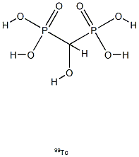 technetium Tc 99m hydroxymethylene diphosphonate 结构式