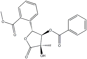 D-Ribonic acid, 2-C-methyl-, γ-lactone, 3,5-dibenzoate Struktur