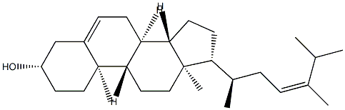 24-methyl-23-dehydrocholesterol 化学構造式