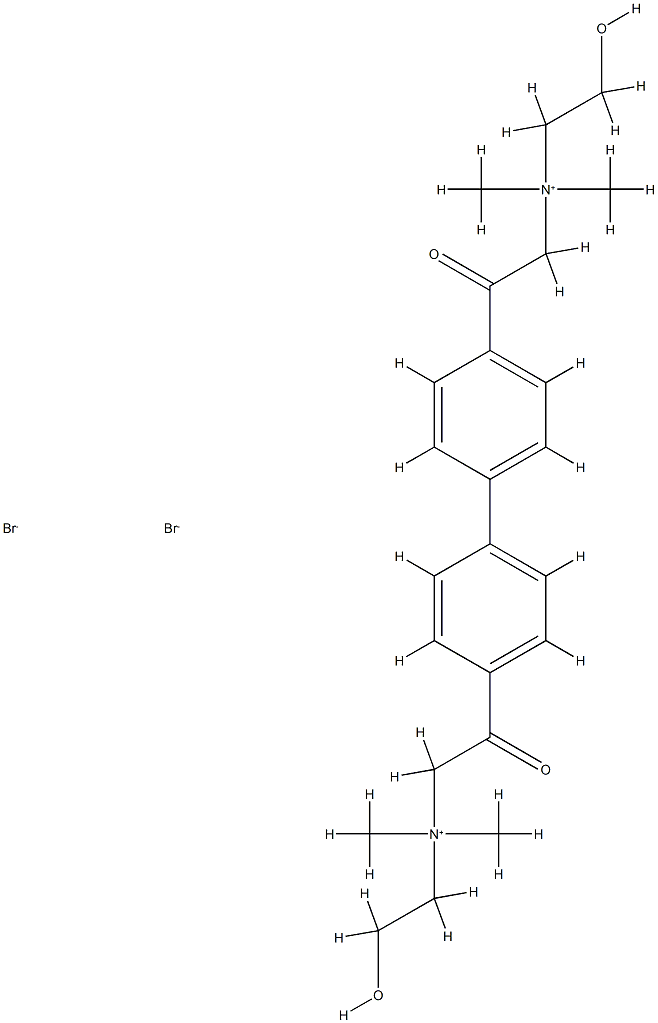 4,4'-BIPHENYLENEBIS(2-OXOETHYLENE) BIS(DIMETHYL(2-HYDROXYETHYL)-AMMONIUM) DIBROMIDE			 Structure
