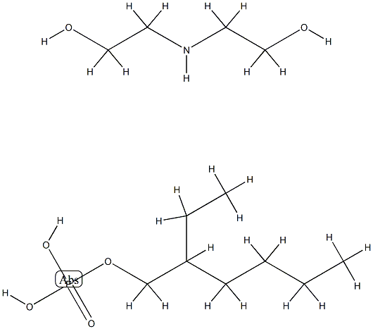 Phosphoric acid, 2-ethylhexyl ester, compd. with 2,2'-iminobis[ethanol]|2-乙基己基磷酸酯与2,2'-亚氨基二[乙醇]的化合物