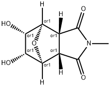 4,7-Epoxy-1H-isoindole-1,3(2H)-dione, hexahydro-5,6-dihydroxy-2-methyl-, (3aR,4R,5S,6R,7S,7aS)-rel- (9CI) 结构式