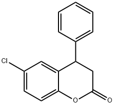 2H-1-Benzopyran-2-one, 6-chloro-3,4-dihydro-4-phenyl- Structure