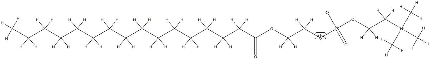 1-S-phosphocholine-2-O-hexadecanoyl-1-mercapto-2-ethanol Struktur