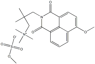 [3-[6-methoxy-1,3-dioxo-1H-benz[de]-2(3H)-isoquinolyl]-2,2-dimethylpropyl]trimethylammonium methyl sulphate Structure