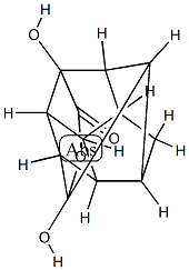1,4,5,7-Ethanediylidenepentaleno[1,6-cd]pyran-3(1H)-one, octahydro-1,3a-dihydroxy- (9CI) Structure
