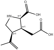 (2R,3S,4S)-rel-2-Carboxy-4-(1-methylethenyl)-3-pyrrolidineacetic Acid Structure