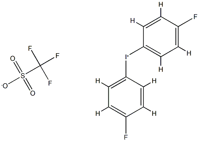 二(4-氟苯基)碘嗡三氟甲磺酸盐, 732306-64-8, 结构式