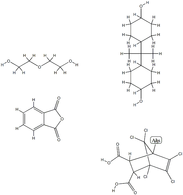 Bicyclo2.2.1hept-5-ene-2,3-dicarboxylic acid, 1,4,5,6,7,7-hexachloro-, polymer with 1,3-isobenzofurandione, 4,4-(1-methylethylidene)biscyclohexanol and 2,2-oxybisethanol|