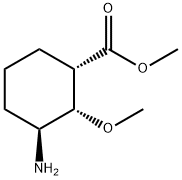 Cyclohexanecarboxylic acid, 3-amino-2-methoxy-, methyl ester, [1S- Structure