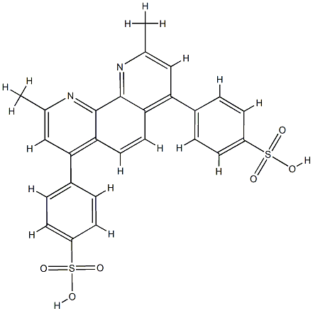 bathocuproine sulfonate 化学構造式