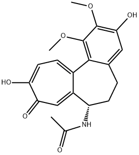 (S)-7α-Acetylamino-6,7-dihydro-3,10-dihydroxy-1,2-dimethoxybenzo[a]heptalen-9(5H)-one Struktur