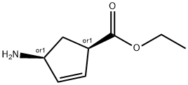 2-Cyclopentene-1-carboxylicacid,4-amino-,ethylester,(1R,4S)-rel-(9CI) 结构式