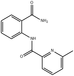 2-Pyridinecarboxamide,N-[2-(aminocarbonyl)phenyl]-6-methyl-(9CI) 化学構造式