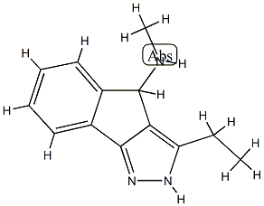 Indeno[1,2-c]pyrazol-4-amine, 3-ethyl-1,4-dihydro-N-methyl- (9CI) Structure