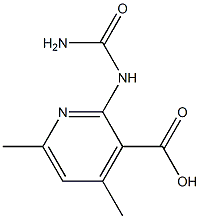 3-Pyridinecarboxylicacid,2-[(aminocarbonyl)amino]-4,6-dimethyl-(9CI) 化学構造式
