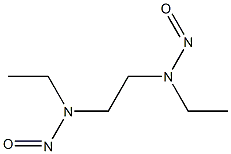 N,N'-ジエチル-N,N'-ジニトロソエチレンジアミン 化学構造式