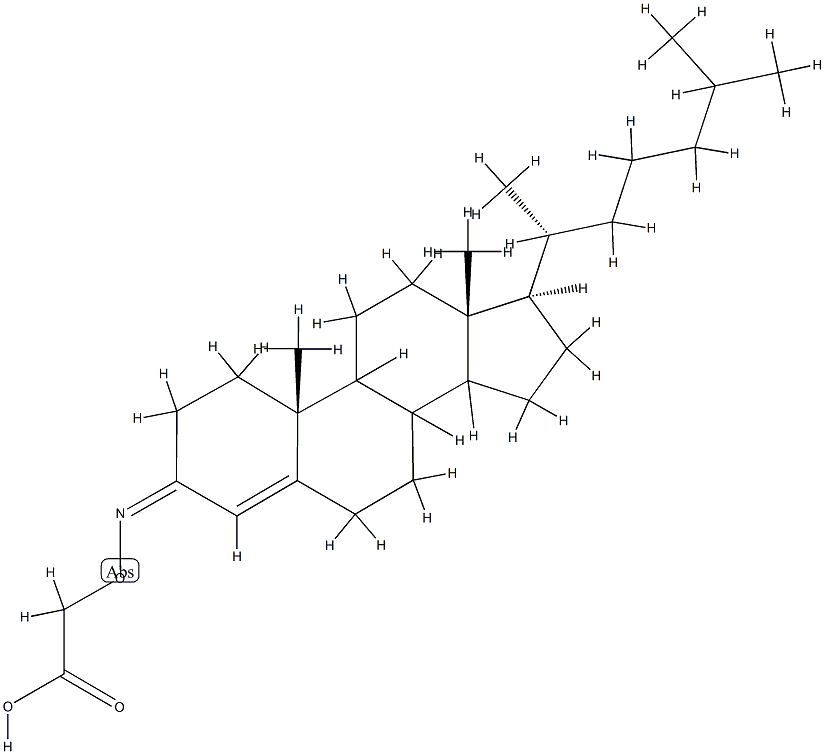 4-cholesten-3-(O-carboxymethyl)oxime,73489-89-1,结构式
