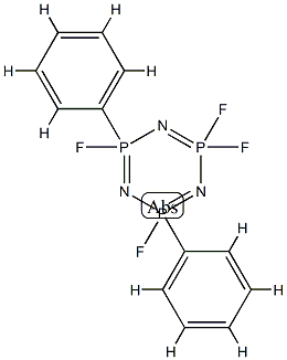 2,2,4,6-tetrafluoro-4,6-diphenyl-1,3,5-triaza-2$l^{5},4$l^{5},6$l^{5}- triphosphacyclohexa-1,3,5-triene Structure