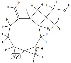 14-hydroxycaryophyllene oxide 化学構造式