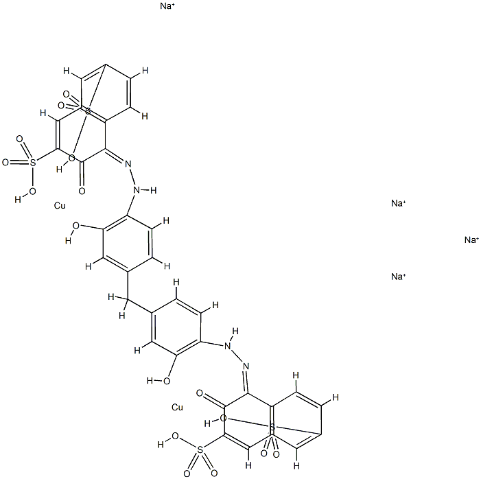 tetrasodium [mu-[[4,4'-[methylenebis[(2-hydroxy-p-phenylene)azo]]bis[3-hydroxynaphthalene-2,7-disulphonato]](8-)]]dicuprate(4-)|[Μ-[[4,4'-[亚甲基二[(2-羟基-4,1-亚苯基)偶氮]]二[3-羟基-2,7-萘二磺酸根合]]]]二铜酸四钠