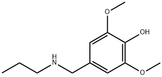 2,6-ジメトキシ-4-[(プロピルアミノ)メチル]フェノール 化学構造式