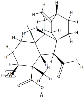 (1S,4bS,9aS)-Dodecahydro-2β-hydroxy-1,4aα-dimethyl-7-methylene-6α,8aα-ethano-8aH-fluorene-1,9β-dicarboxylic acid,73536-96-6,结构式