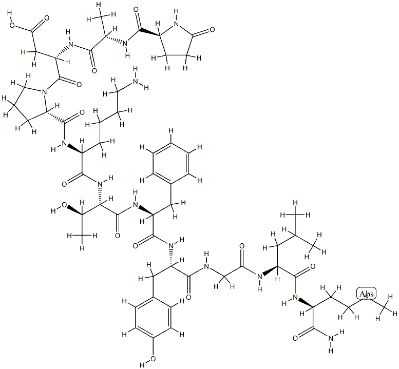 physalaemin, Lys(5)-Thr(6)-,73572-30-2,结构式