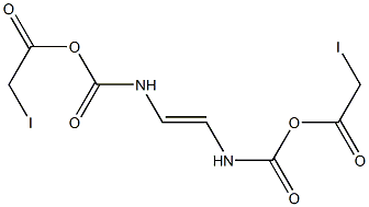 N,N'-ビニレンジカルバミン酸ジ(ヨード酢酸)二無水物 化学構造式