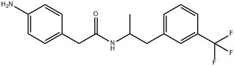 2-(p-Aminophenyl)-N-(α-methyl-m-trifluoromethylphenethyl)acetamide,73664-33-2,结构式
