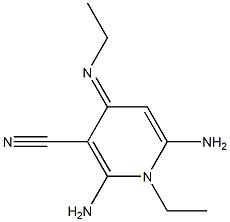3-Pyridinecarbonitrile,6-amino-1-ethyl-4-(ethylamino)-1,2-dihydro-2-imino-(9CI) 化学構造式