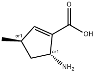 1-Cyclopentene-1-carboxylicacid,5-amino-3-methyl-,(3R,5R)-rel-(9CI) 结构式